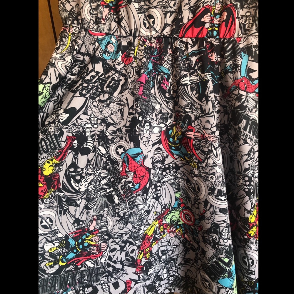Marvel Superhero Skater Dress, Comic Book, Thor, Black Widow RARE Hot Topic - Picture 4 of 8